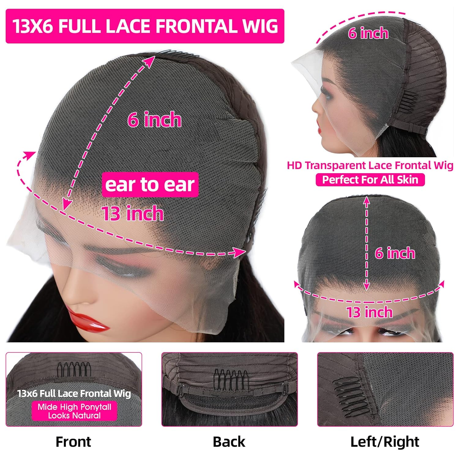 Kinky Curly Glueless Lace Wig | HD Lace & Transparent Lace | Pre Bleached Knots Wig | 100% Human Hair | Boruihair