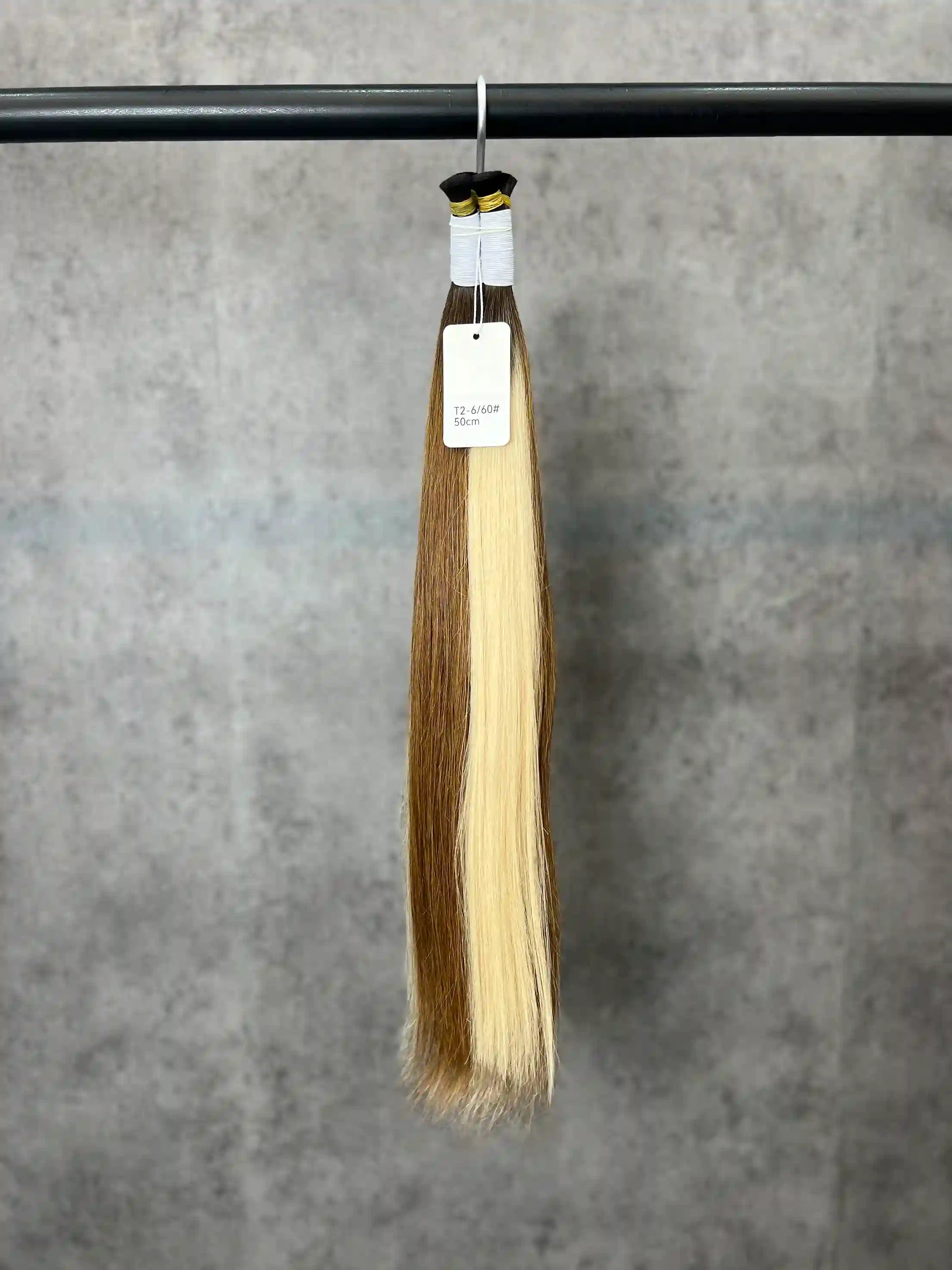 20-26 Inch T-Shaped Straight Hair With Four Strands With Double Gradient color Ends Human Hair Extensions And Braids | No Weft | 100% Human Hair
