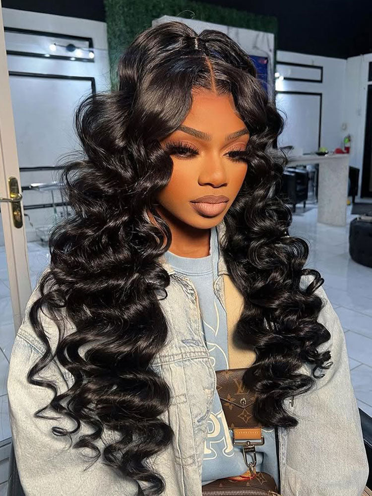 Pre-bleached Loose Wave Wand Curls Wig 13x6 HD Lace Front Human Hair Wig| HD Lace & Transparent Lace | 200% & 250% Density