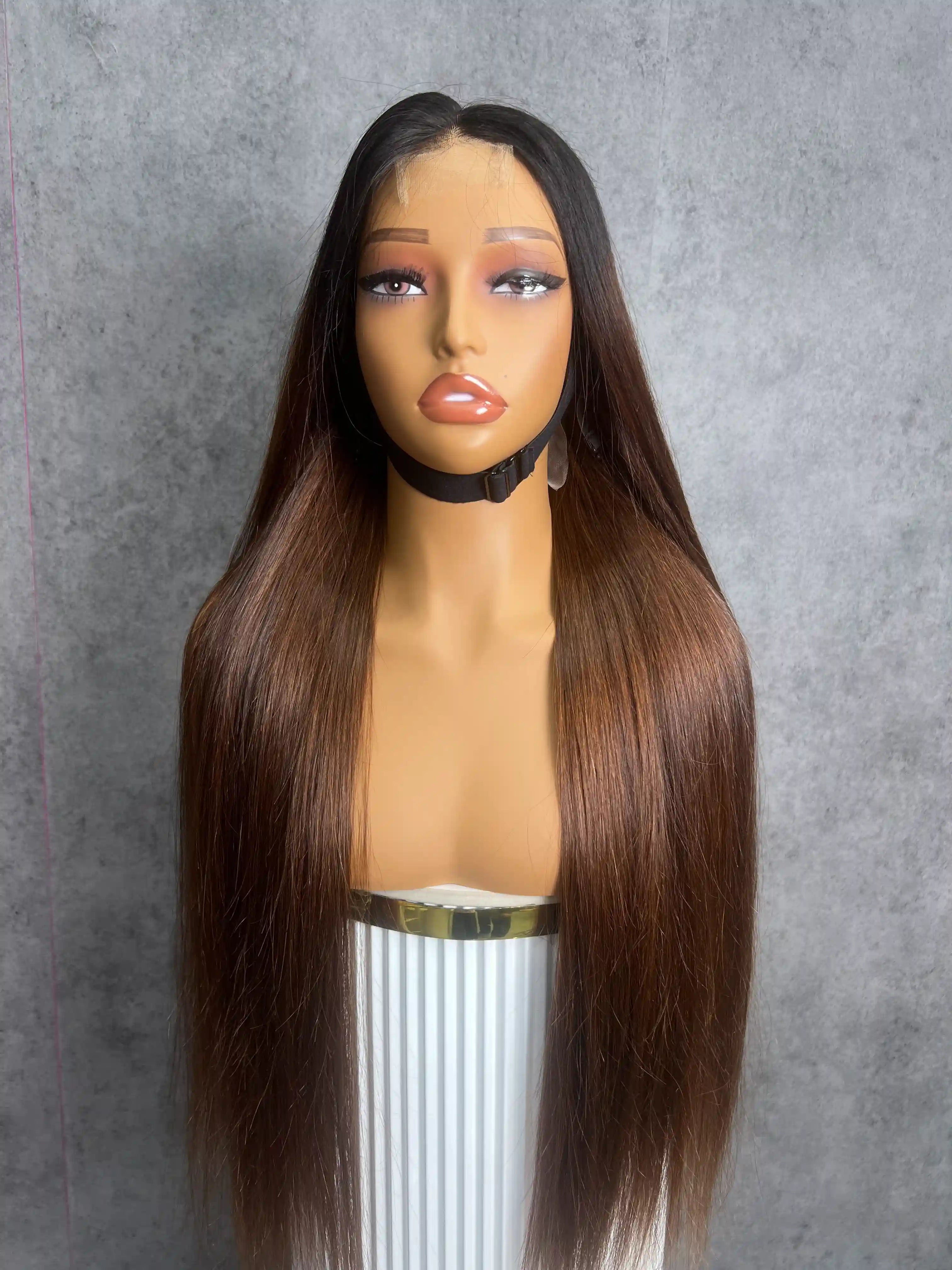 T1B/4# Straight 250% Density HD Lace Color Wig | 2x6 Closure | 100% Human Hair | Boruihair