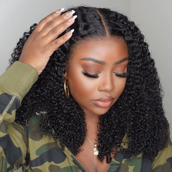 250% Density Boruihair Jerry Curly Glueless Pre‐Plucked Human Hair Wigs| V‐Part & U‐Part Options | 100% Human Hair