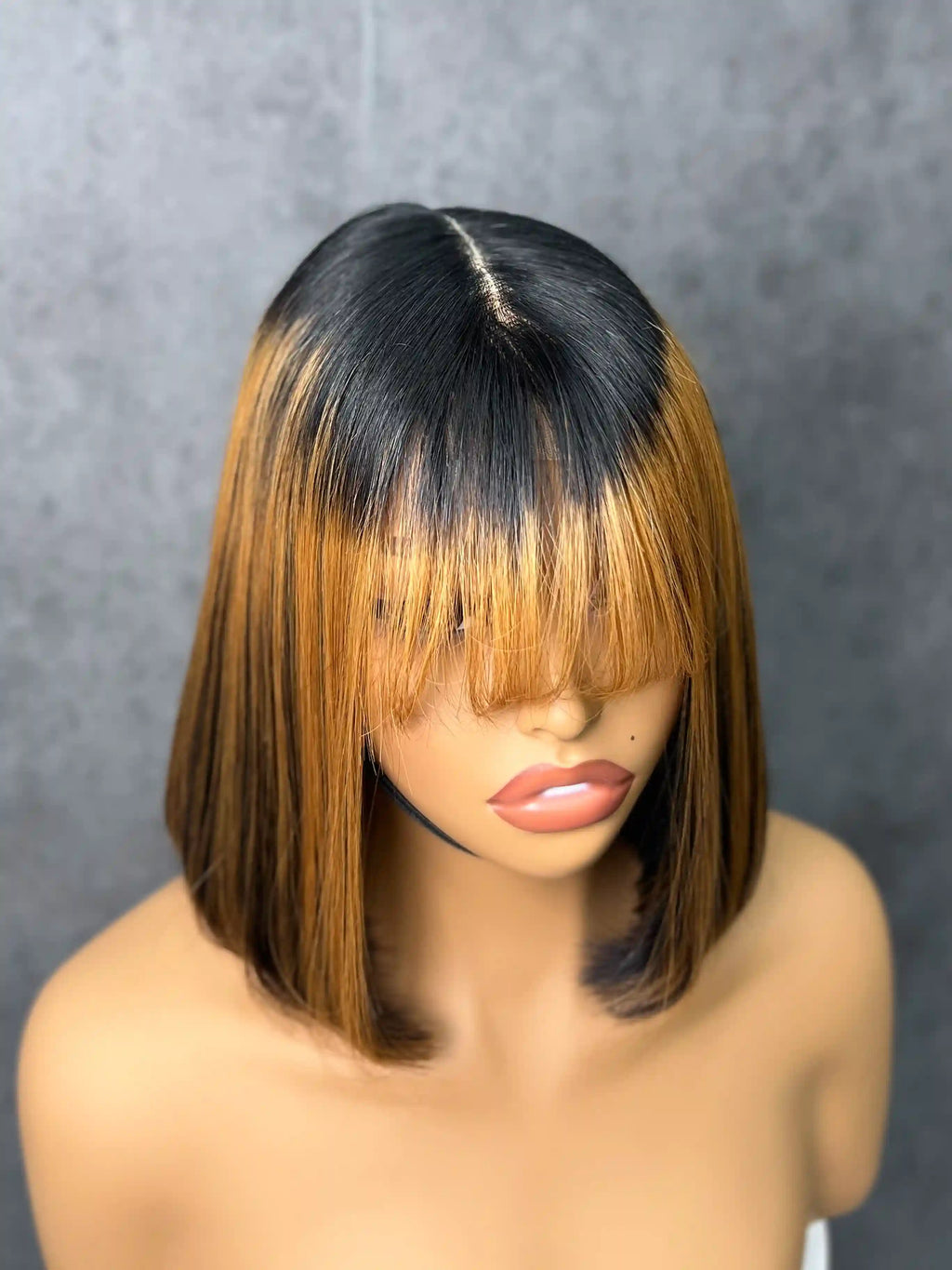 2x6 Lace Bob Human Hair Wig With Bangs Vietnamese Lace Straight Colorful Wig| 2x6 Transparent Closure | 100% Human Hair | Boruihair