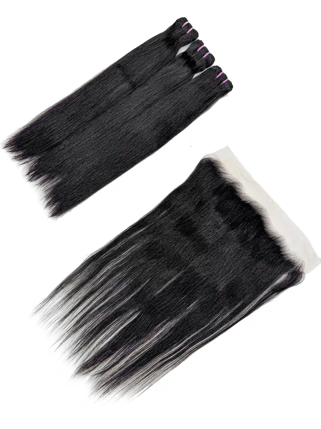 Straight 3PCS Bundles & 1PC 13x4 Lace Frontal | Transparent & HD Lace | 100% Human Hair | Top Virgin Hair