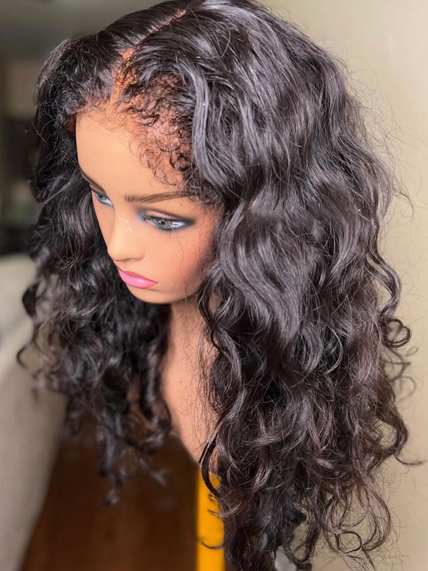 4C Edges Baby Hair Lace Wig | 13x4 & 13x6 HD Lace Frontal Wig| Natural Hairline Water Wave Wig