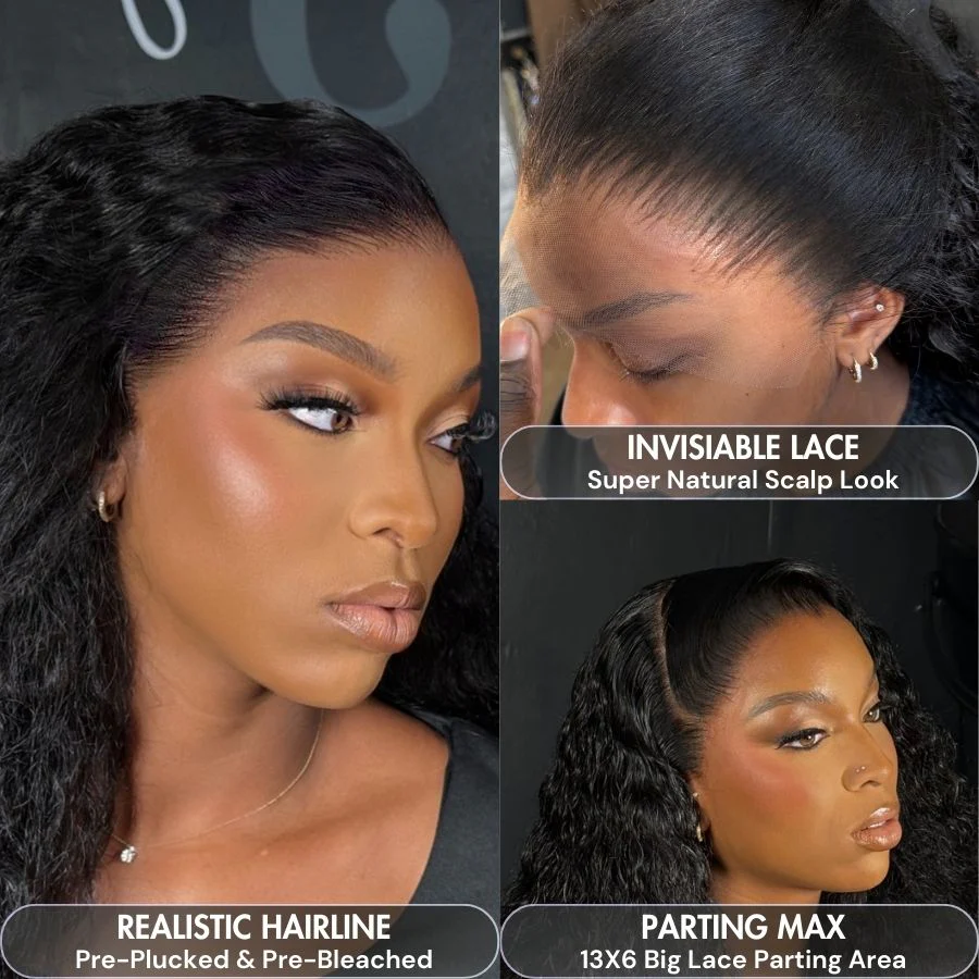 13x6 Burmese Curly Glueless Lace Wig | HD Lace & Transparent Lace | 200% & 250% Density | Boruihair 100% Human Hair
