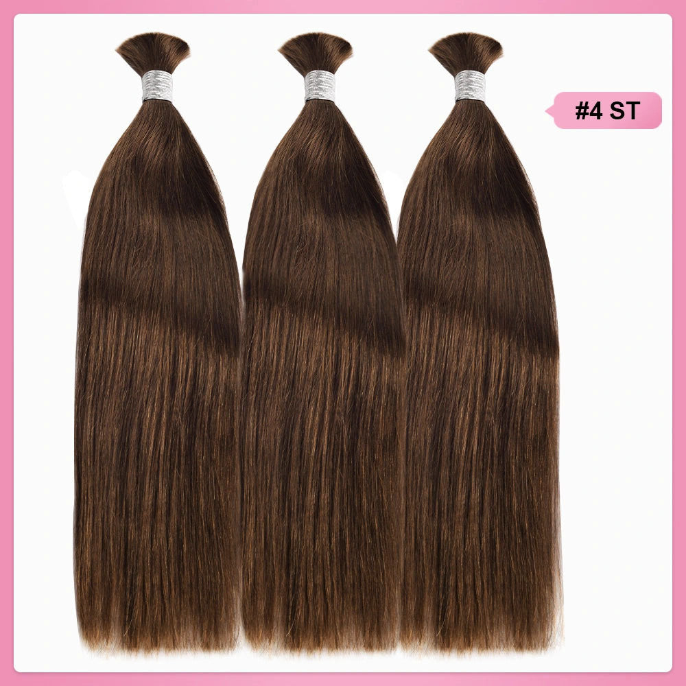 #4 Straight Hair Bulk | For Braiding | 100% Human Hair | BORUIHAIR