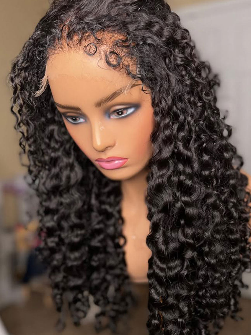 4C Edges Baby Hair Lace Wig | 13x4 & 13x6 HD Lace Frontal Wig| Natural Hairline Burmese Curly Wig