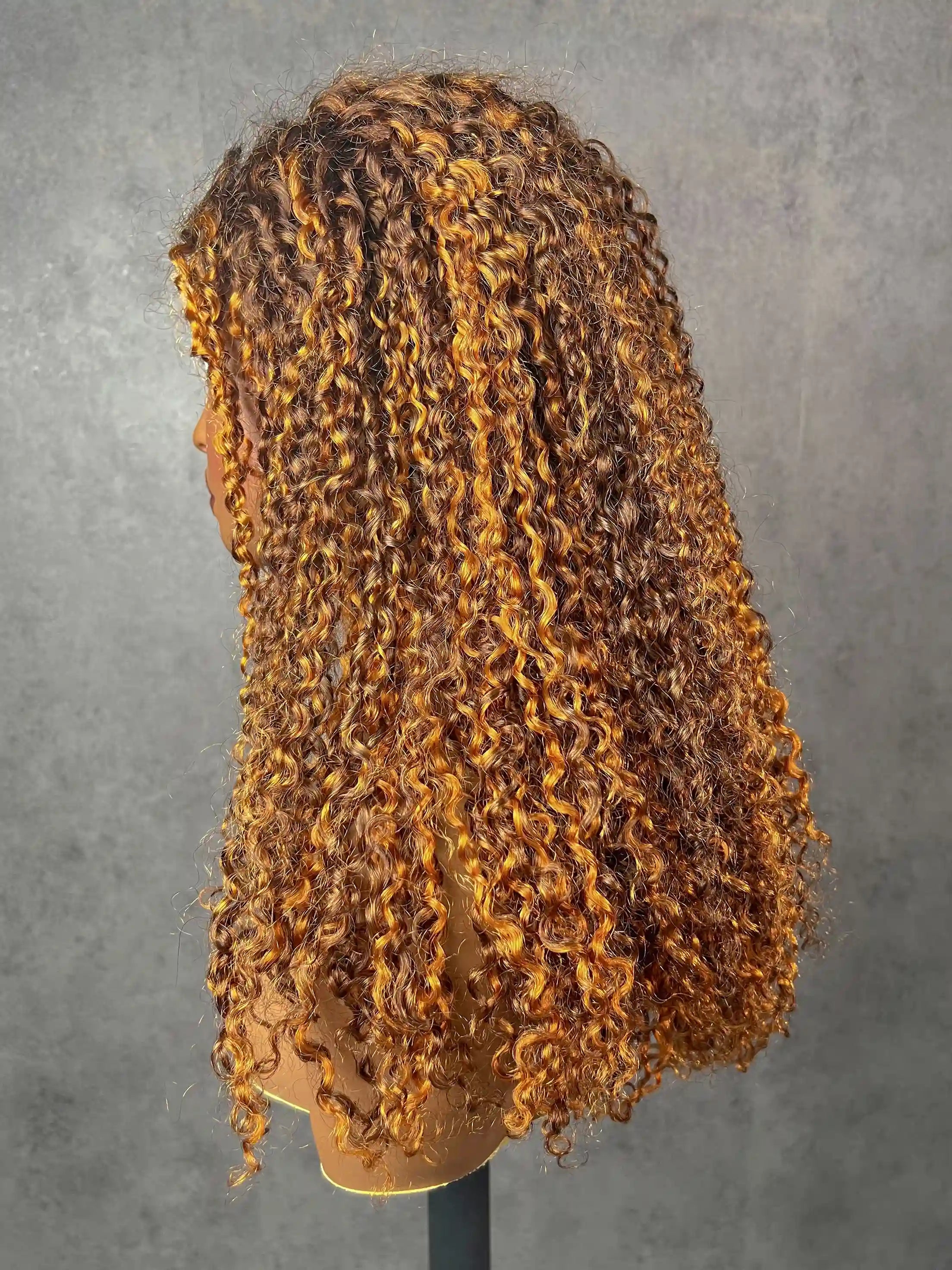 Pixie Curly SDD #P4/27 Colorful Closure Lace Wig BoruiHair| 5x5 Closure & 13x4 Frontal| 100% Human Hair