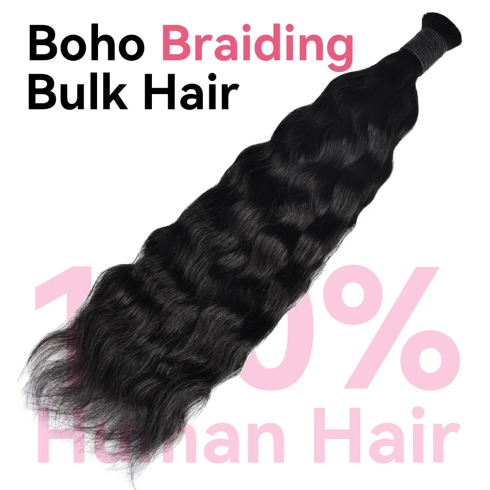 #1 Wave And Wet Bulk Human Hair For Boho Braids BORUIHAIR