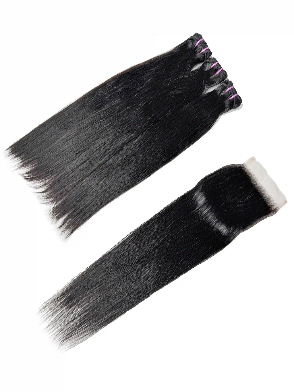 Straight 3PCS Bundles & 1PC 6x6 Lace Closure | Transparent & HD Lace | 100% Human Hair | Top Virgin Hair