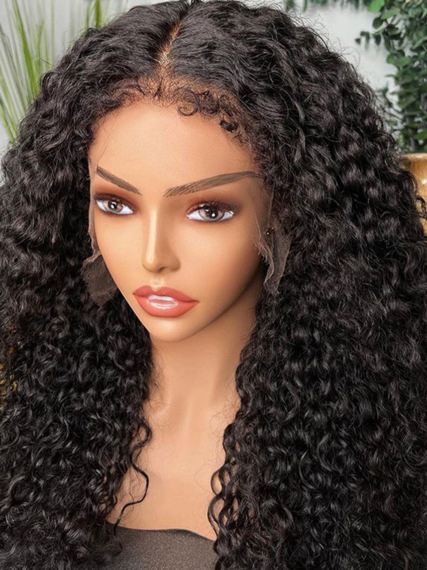 4C Edges Baby Hair Lace Wig | 13x4 & 13x6 HD Lace Frontal Wig| Natural Hairline Deep Curly Wig