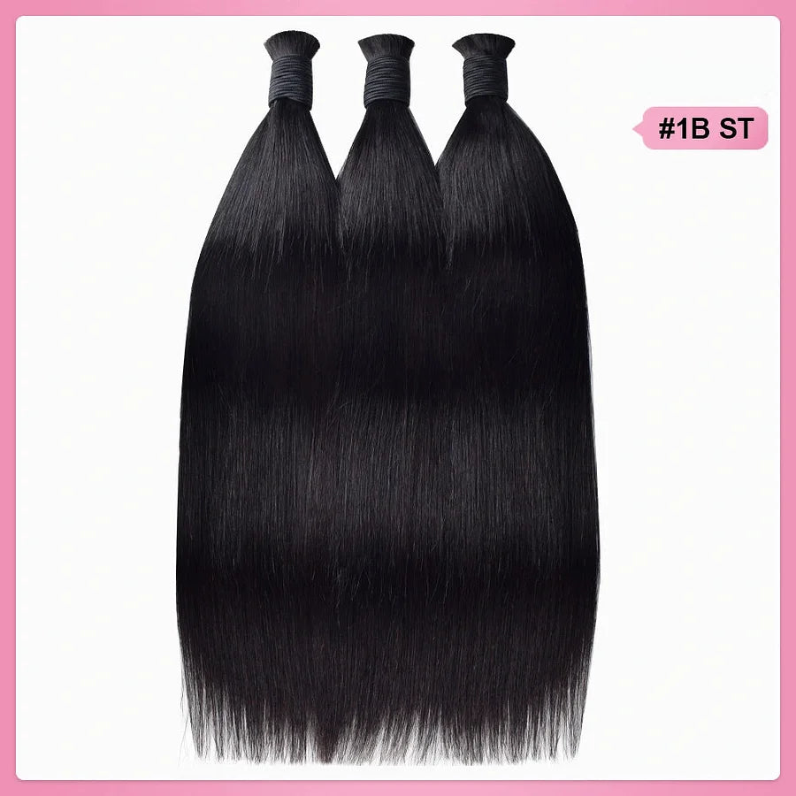 100% Human Hair Braid Styles Straight BORUIHAIR