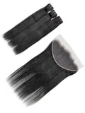 Straight 3PCS Bundles & 1PC 13x6 Lace Frontal | Transparent & HD Lace | 100% Human Hair | Top Virgin Hair