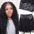 #1B Burmese Curly | Clip in Hair | 6Pcs 100g | PU Seamless Clip ins | Extensions Real Human Hair | boruihair