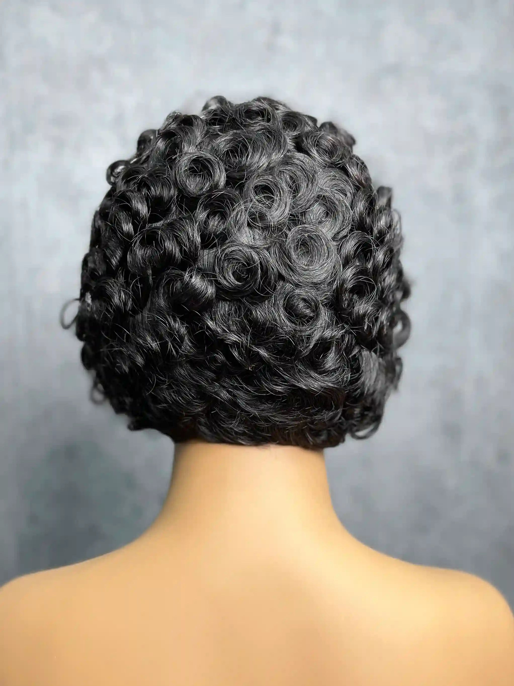 Short Layered Pixie Cut Curly Wigs Transparent 13*4 Full Frontal Lace Color Wig | 100% Human Hair | Boruihair