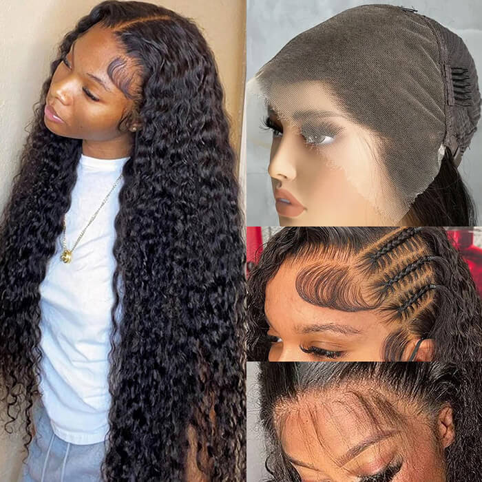 13x6 Water Wave Glueless Lace Wig | HD Lace & Transparent Lace | 200% & 250% Density | Boruihair 100% Human Hair