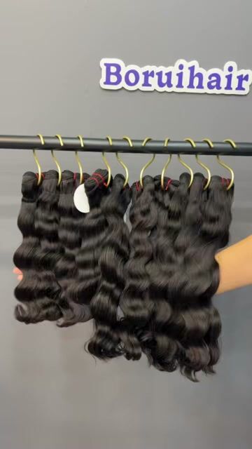 3PCS Indian wavy Top Raw Hair Bundles | 12–40 Inch | Boruihair | 100% Human Hair