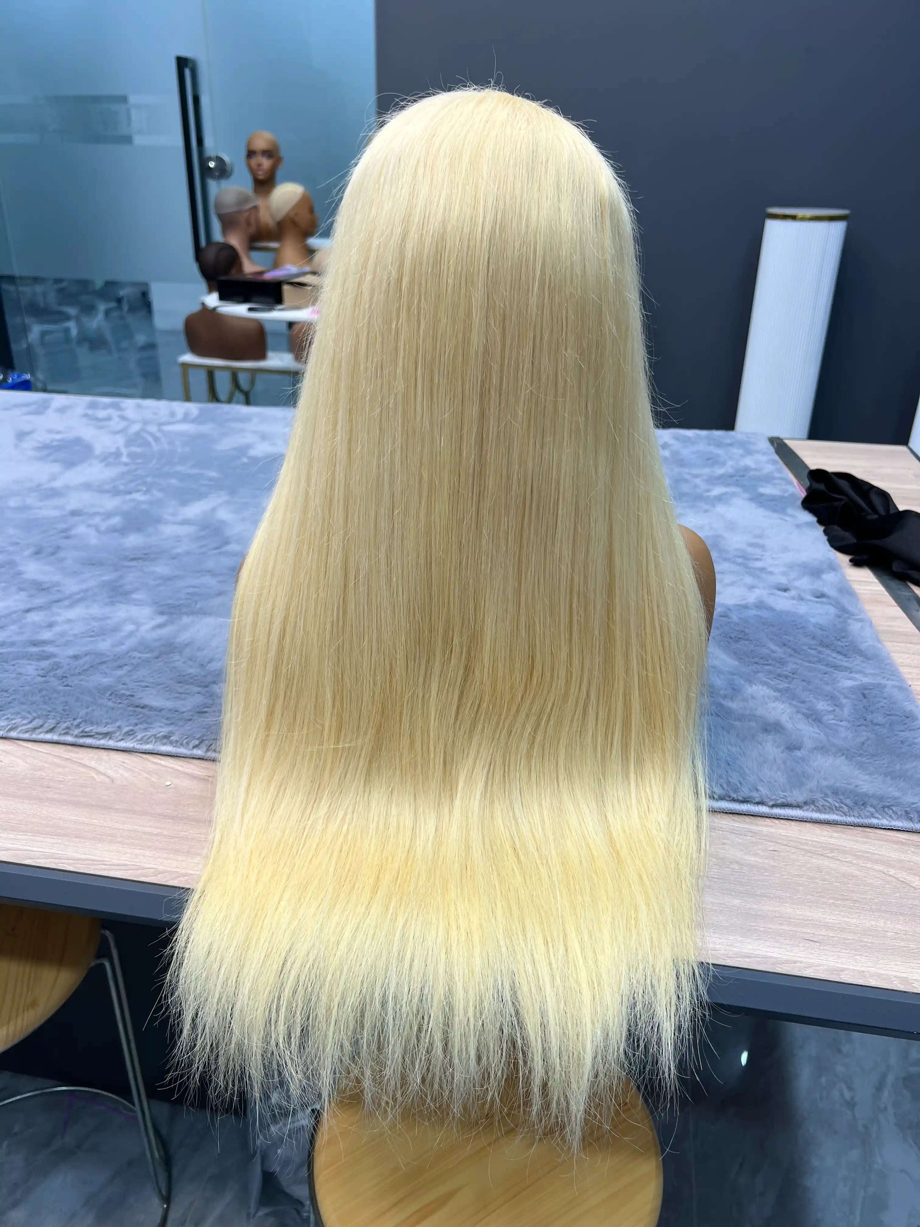 180% Blonde 613# Straight HD Lace Color Wig | 4x4,5x5 Closure | 100% Human Hair | Boruihair