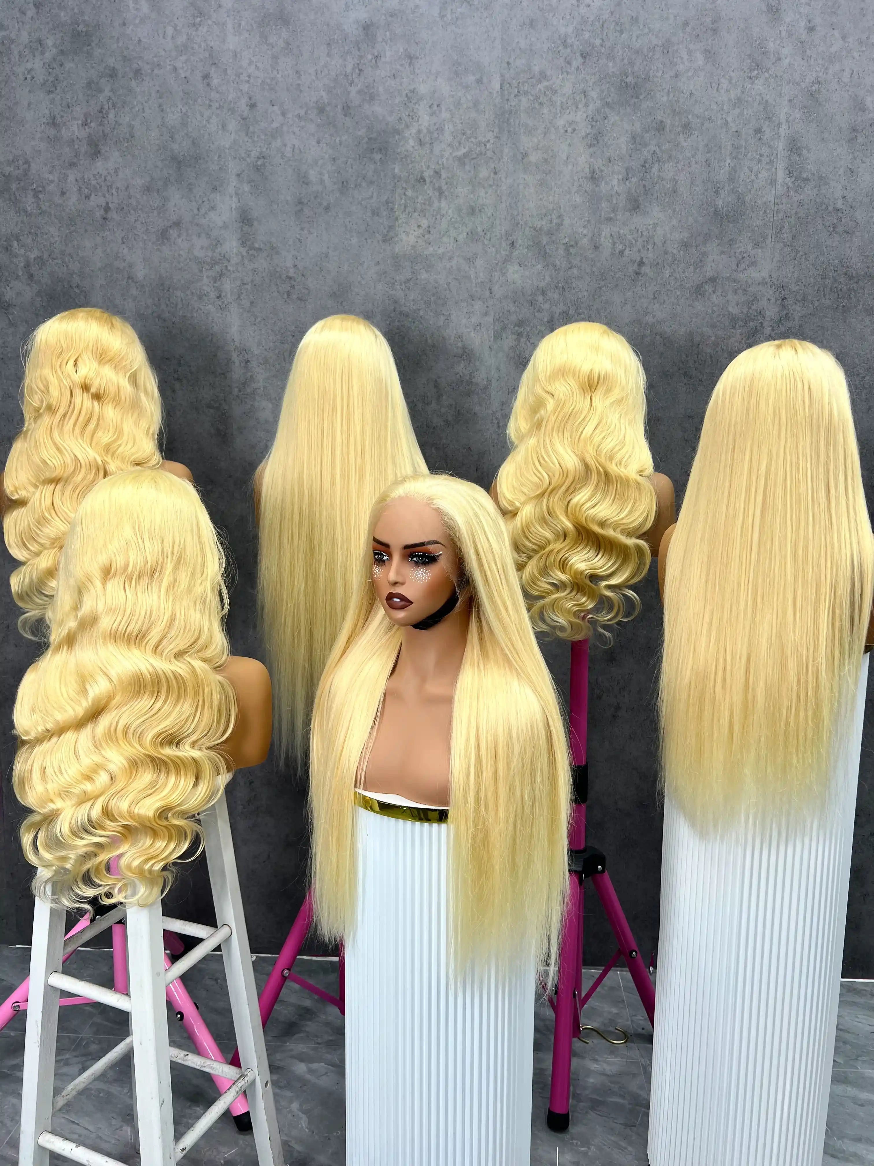 180% Blonde 613# Straight HD Lace Color Wig | 4x4,5x5 Closure | 100% Human Hair | Boruihair