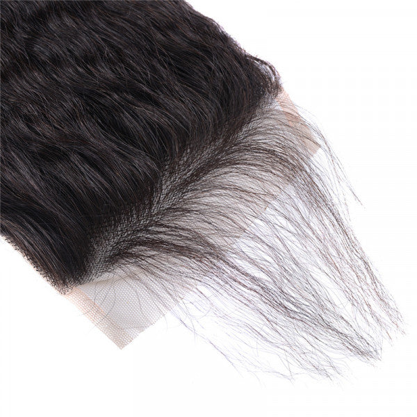 Kinky Straight 4PCS Bundles & 1PC 13x4 Lace Frontal | Transparent & HD Lace | 100% Human Hair | Top Virgin Hair