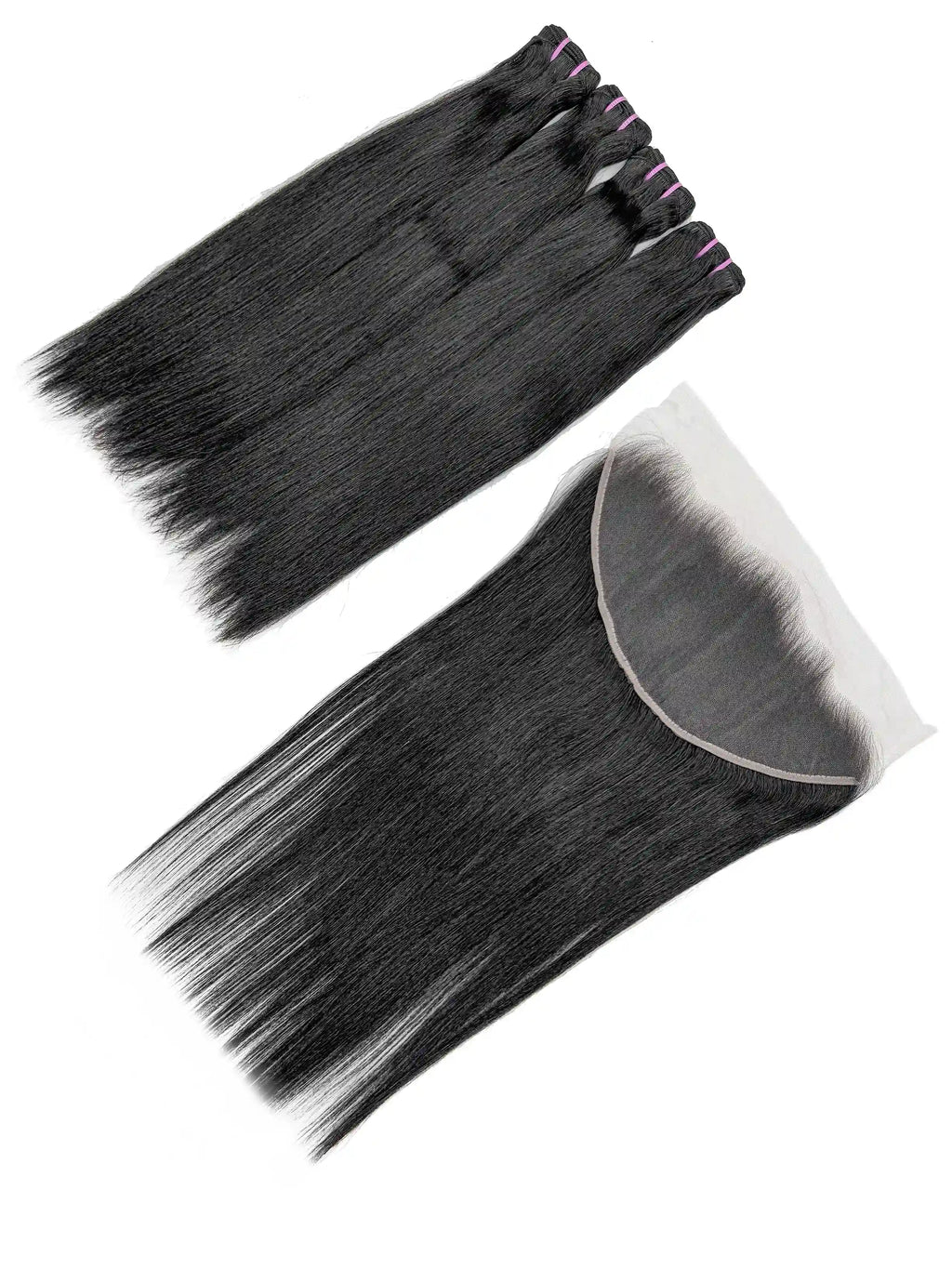 Straight 4PCS Bundles & 1PC 13x6 Lace Frontal | Transparent & HD Lace | 100% Human Hair | Top Virgin Hair