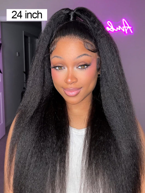 Kinky Straight HD Lace Wig | 180% & 200% | 13x4, 13x6 Frontal | 100% Human Hair | Boruihair