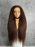 4# Kinky Straight 250% Density HD Lace Color Wig | 13x4, 13x6 Frontal | 100% Human Hair | Boruihair