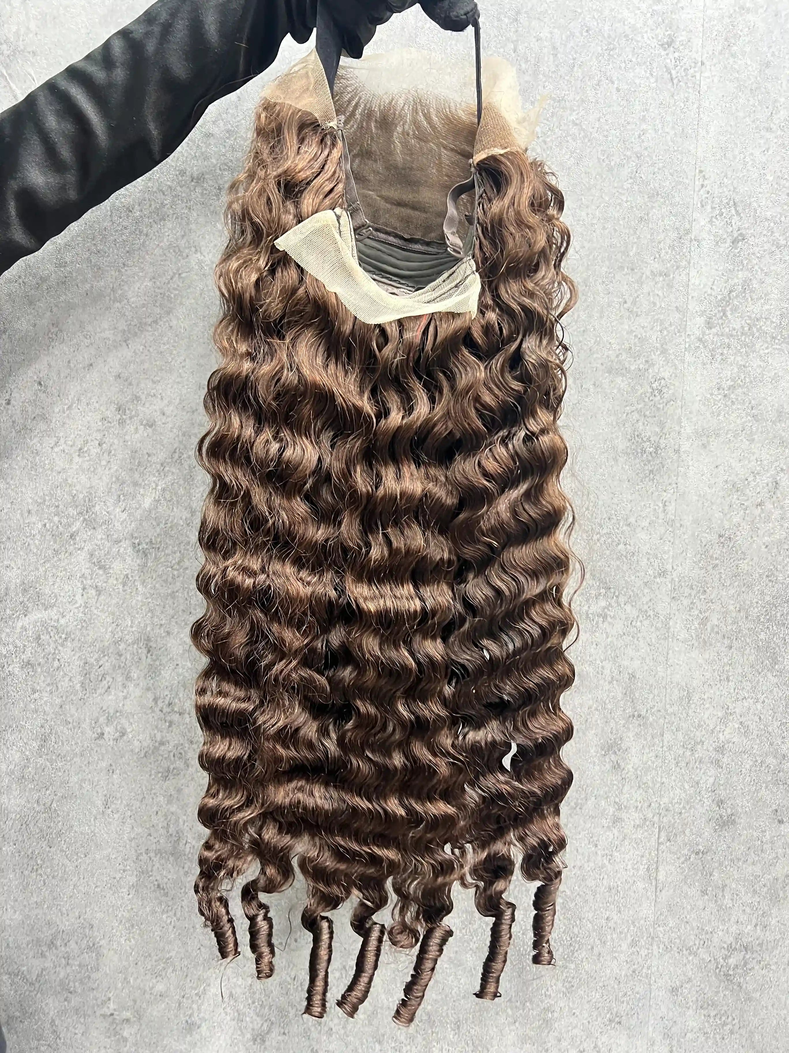 Spiral Burmese Curly Virgin Hair 2# Colorful Closure Lace Wig BoruiHair| 5x5 Closure & 13x4 Frontal| 100% Human Hair