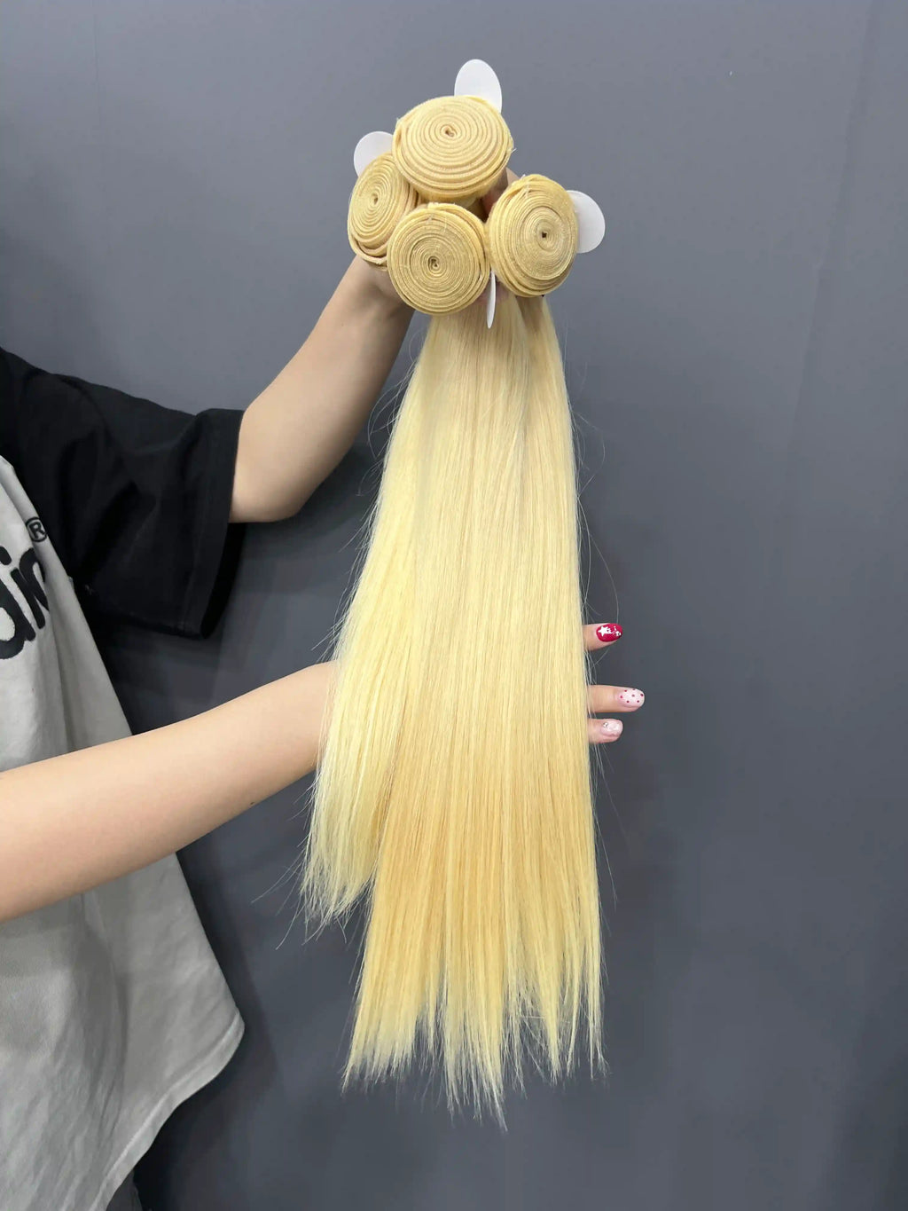 4PCS 613 Blonde Raw Hair Straight Hair Bundles 100% human hair