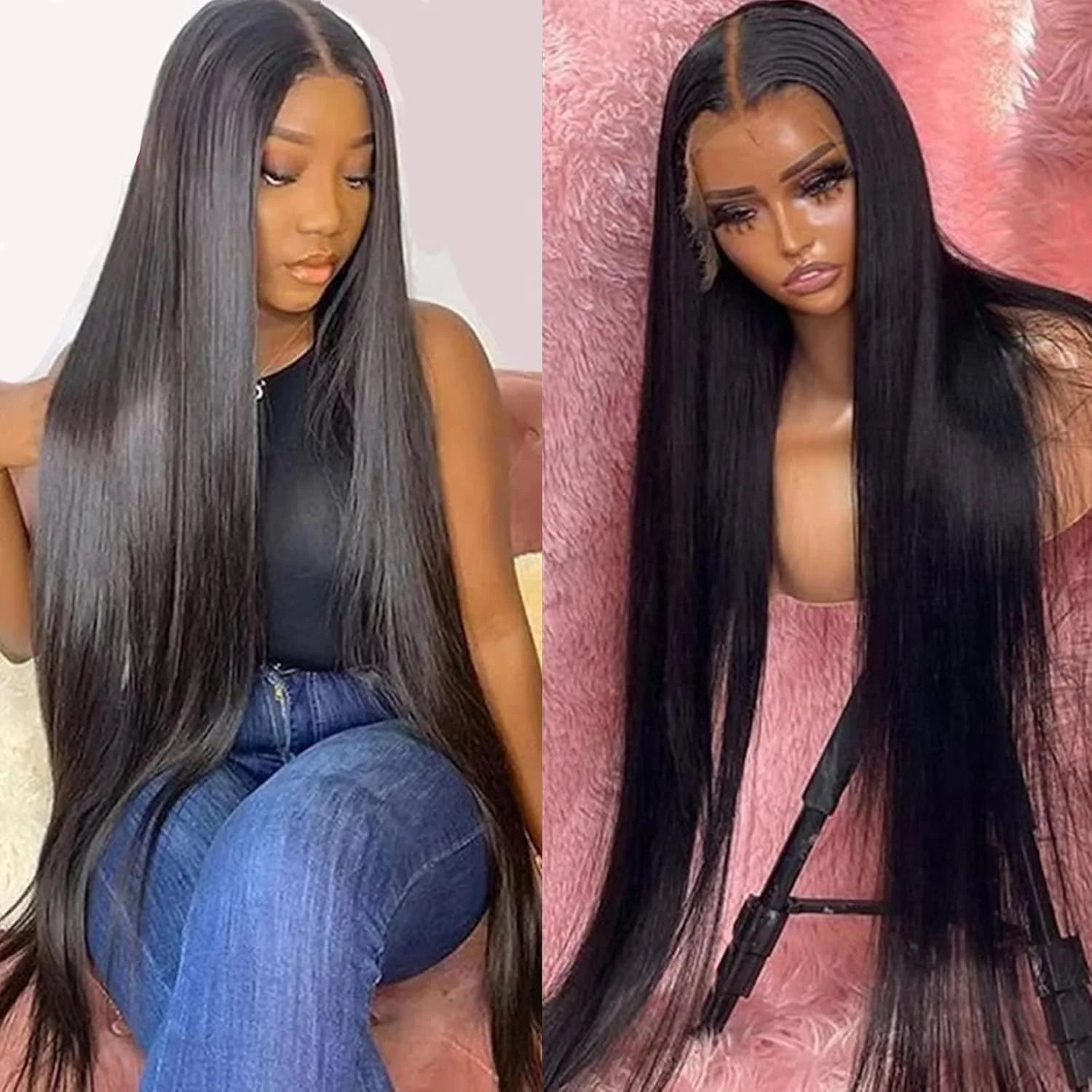 13x6 Straight Glueless Lace Wig | HD Lace & Transparent Lace | 200% & 250% Density | Boruihair 100% Human Hair