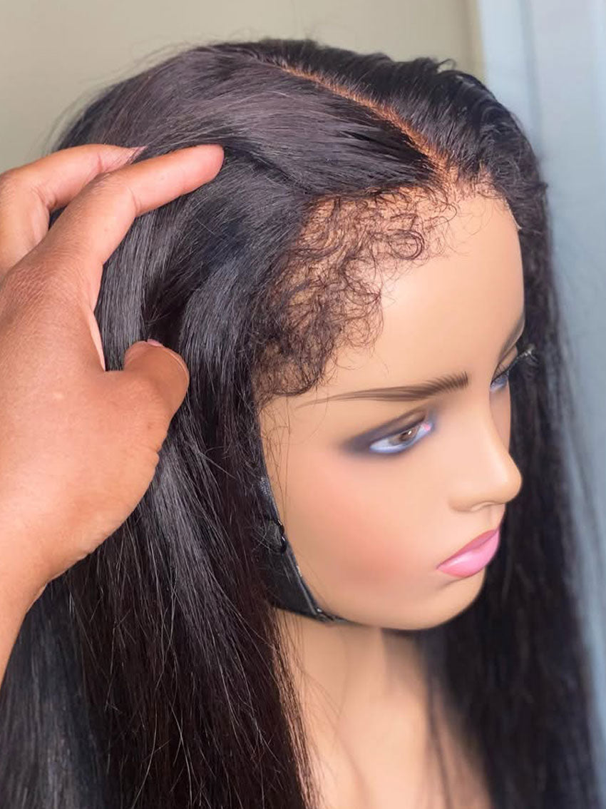 4C Edges Baby Hair Lace Wig | 13x4 & 13x6 HD Lace Frontal Wig| Natural Hairline Straight Wig