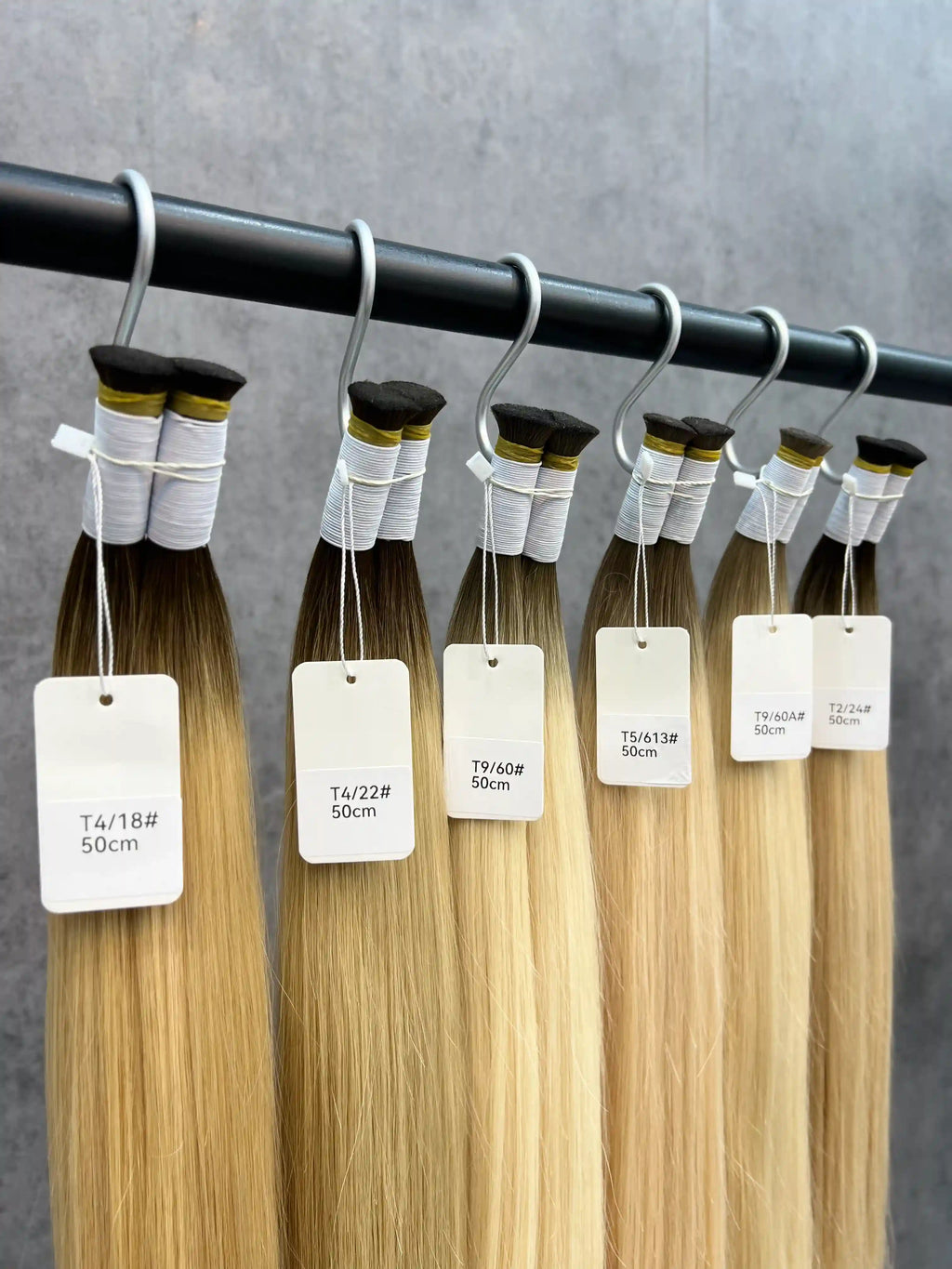 20 Inch T-Shaped Straight Hair With Two-Tone Ends For Hair Extensions And Braids | No Weft | 100% Human Hair