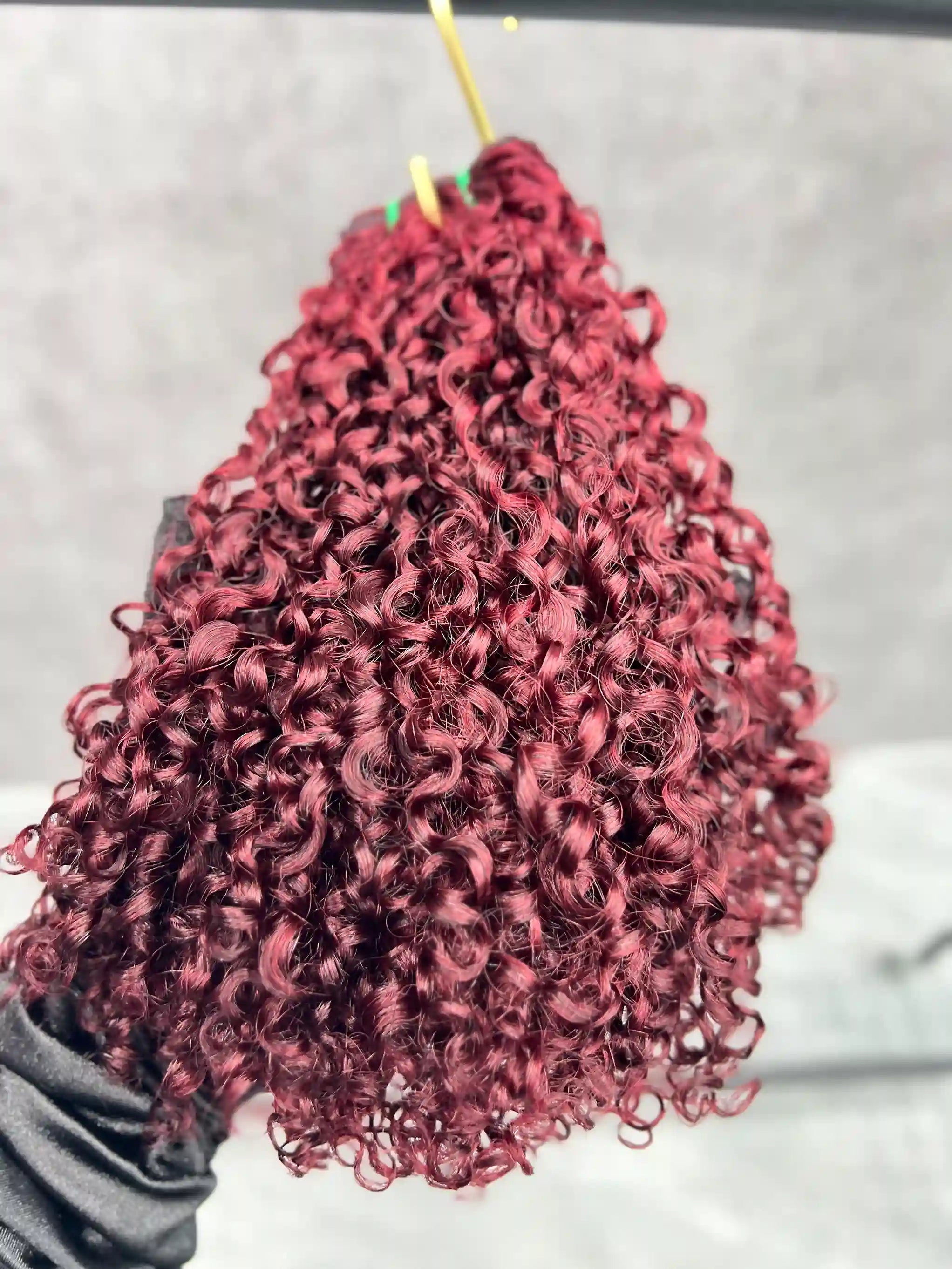 1PC Color 99J Pixie Curly SDD Hair Bundles | 12–30 Inch | Boruihair | 100% Human Hair