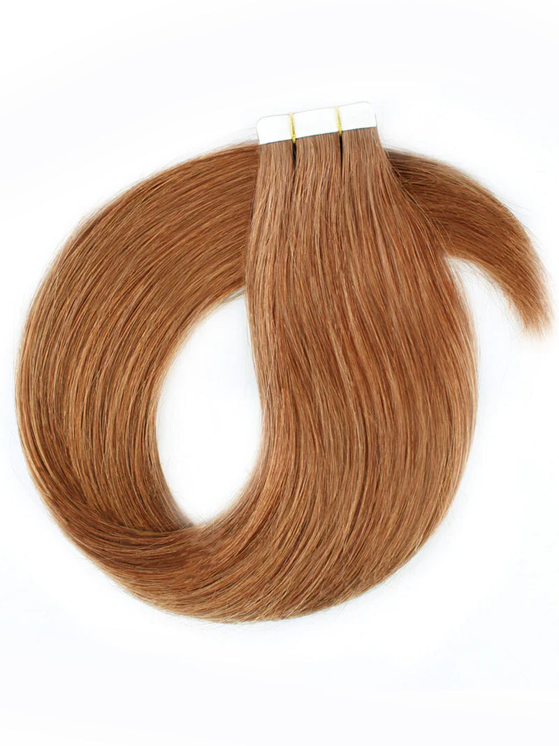 #30 Straight Tape in Hair  Extensions 20pcs 50g/pack Seamless Skin Weft Hair | 100% Human Hair | BORUIHAIR