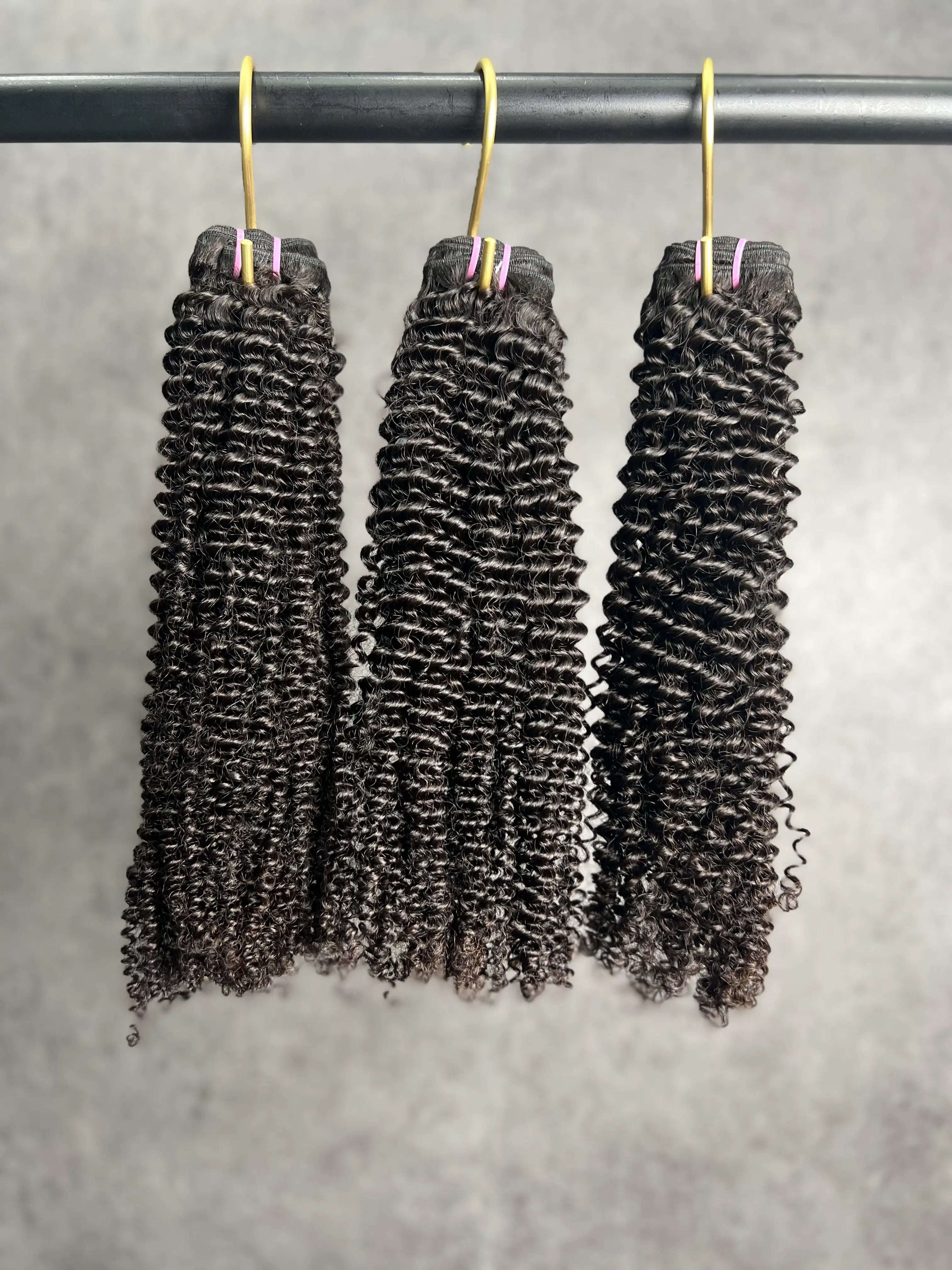 3PCS Kinky Curly Top Virgin Hair Bundles | 12–30 Inch |  Boruihair |  100% Human Hair