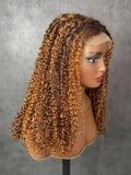 Pixie Curly SDD #P4/27 Colorful Closure Lace Wig BoruiHair| 5x5 Closure & 13x4 Frontal| 100% Human Hair