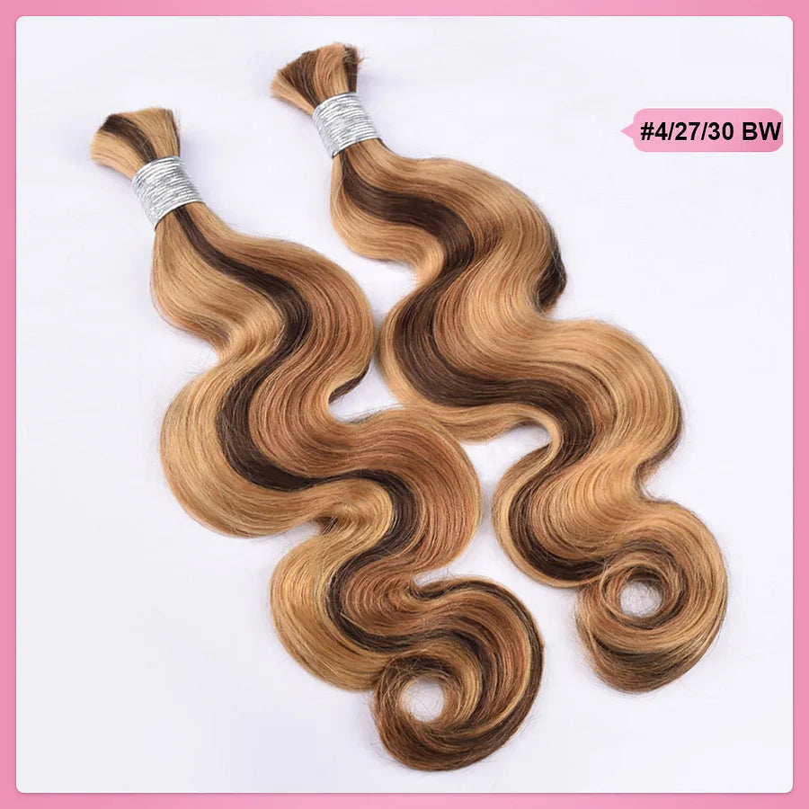 #4/27/30 Braid Body Wave Hair Bulk | 100% Human Hair | BORUIHAIR