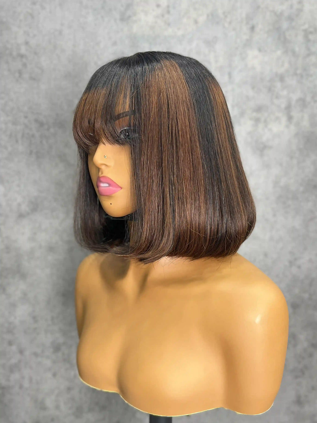 2x6 Lace Bob Human Hair Wig With Bangs Vietnamese Lace Straight Colorful Wig| 2x6 Transparent Closure | 100% Human Hair | Boruihair