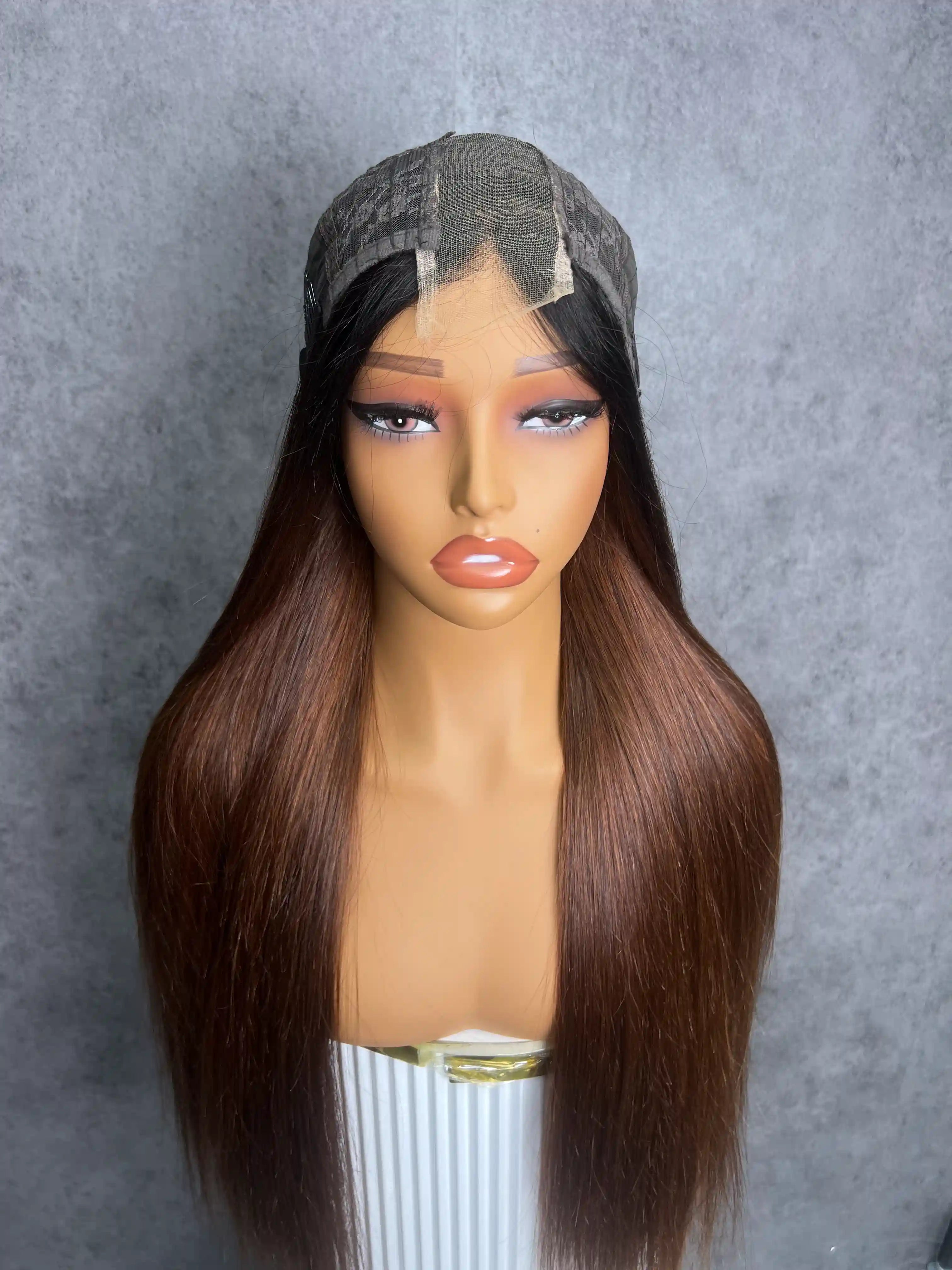 T1B/4# Straight 250% Density HD Lace Color Wig | 2x6 Closure | 100% Human Hair | Boruihair