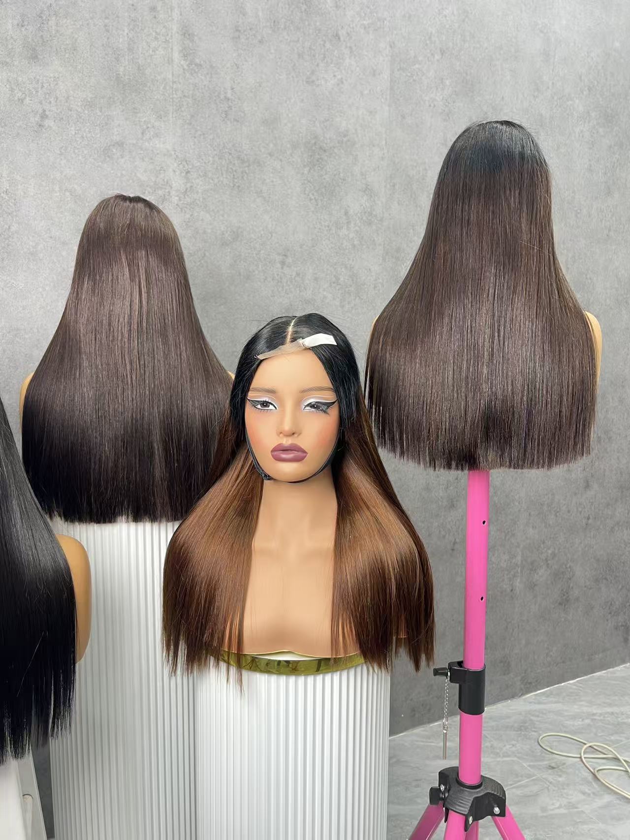 Bone Straight SDD Colorful BOB Wig Transparent Lace Wig BoruiHair | 2x6 Closure | 100% Human Hair
