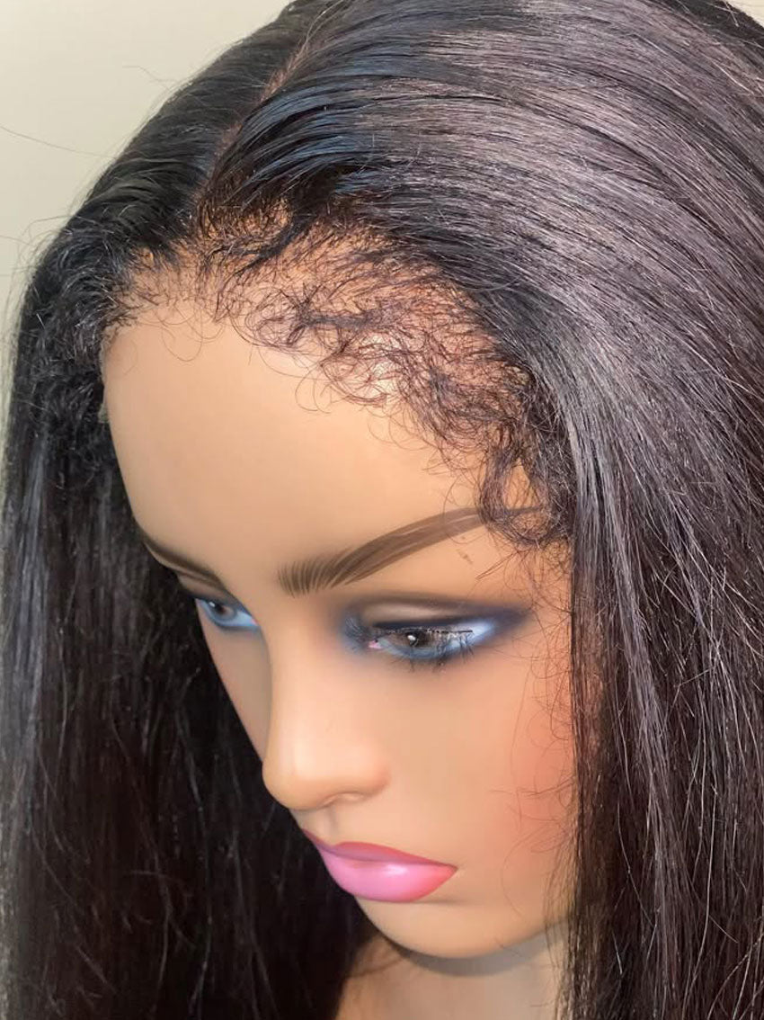 4C Edges Baby Hair Lace Wig | 13x4 & 13x6 HD Lace Frontal Wig| Natural Hairline Straight Wig