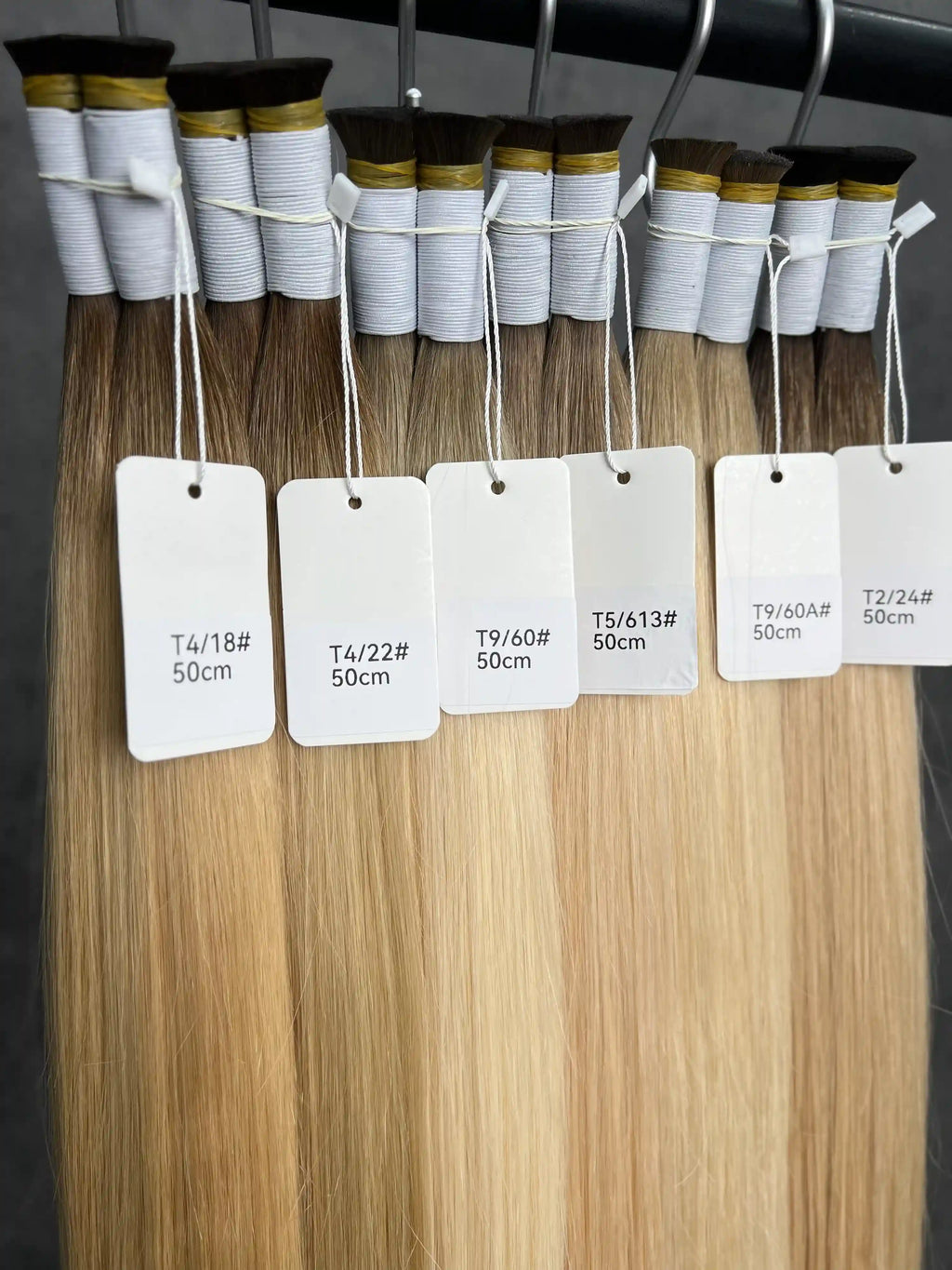 20 Inch T-Shaped Straight Hair With Two-Tone Ends For Hair Extensions And Braids | No Weft | 100% Human Hair