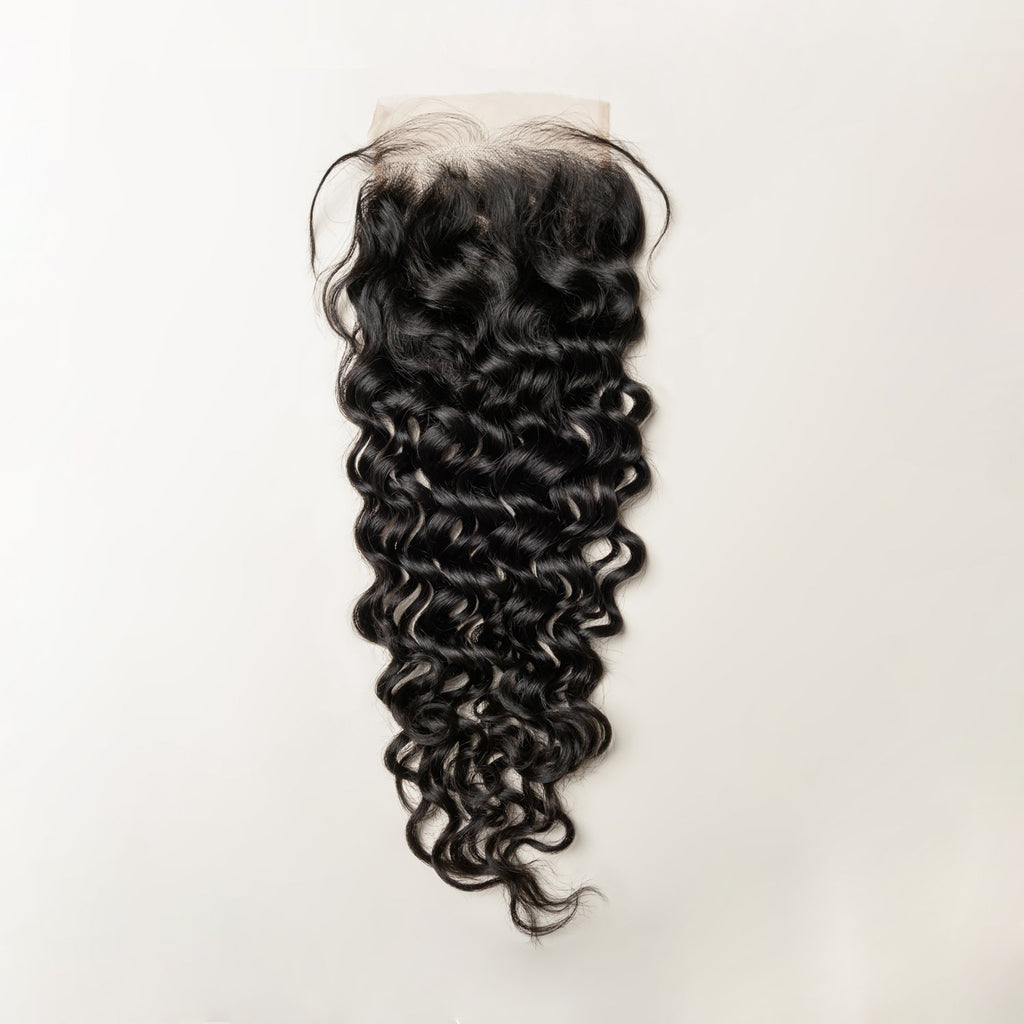 Natural Wave Lace 4x4 & 5x5 Closures | 12–22"| 100% Human Hair | Transparent & HD Lace | Boruihair