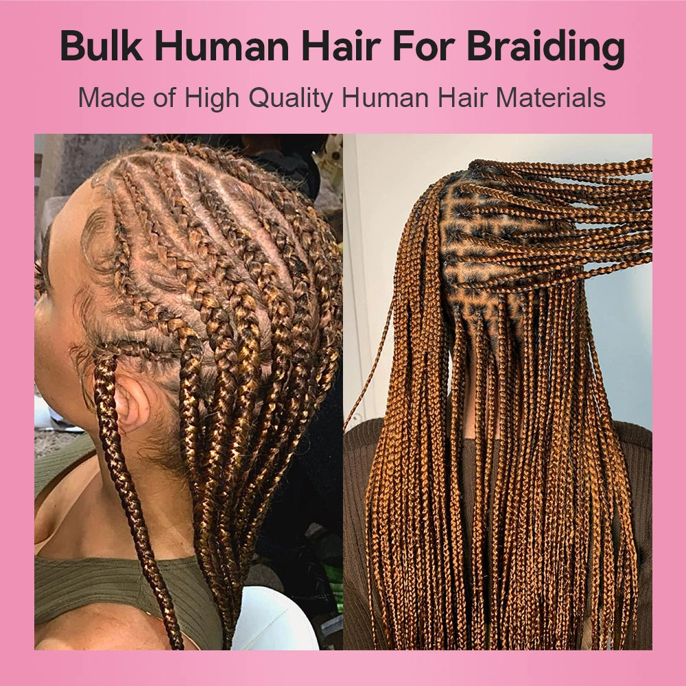 #30 Deep Curly Hot Braids Bulk Human Hair BORUIHAIR
