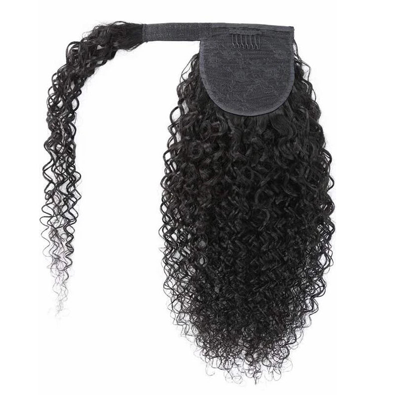 Water Wave 12A Warp Around Ponytails 100% Human Hair Ponytails