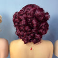 Color Wig 5X5 Transparent Lace Closure Wig Transparent Lace Wig Bouncy Curly Lace Frontal Wig