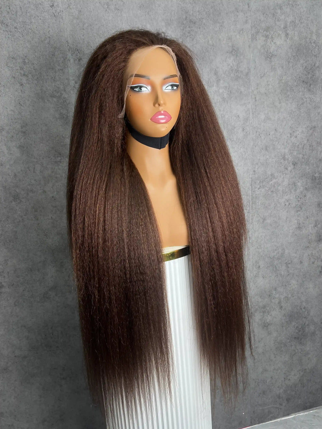 4# Kinky Straight 250% Density HD Lace Color Wig | 13x4, 13x6 Frontal | 100% Human Hair | Boruihair