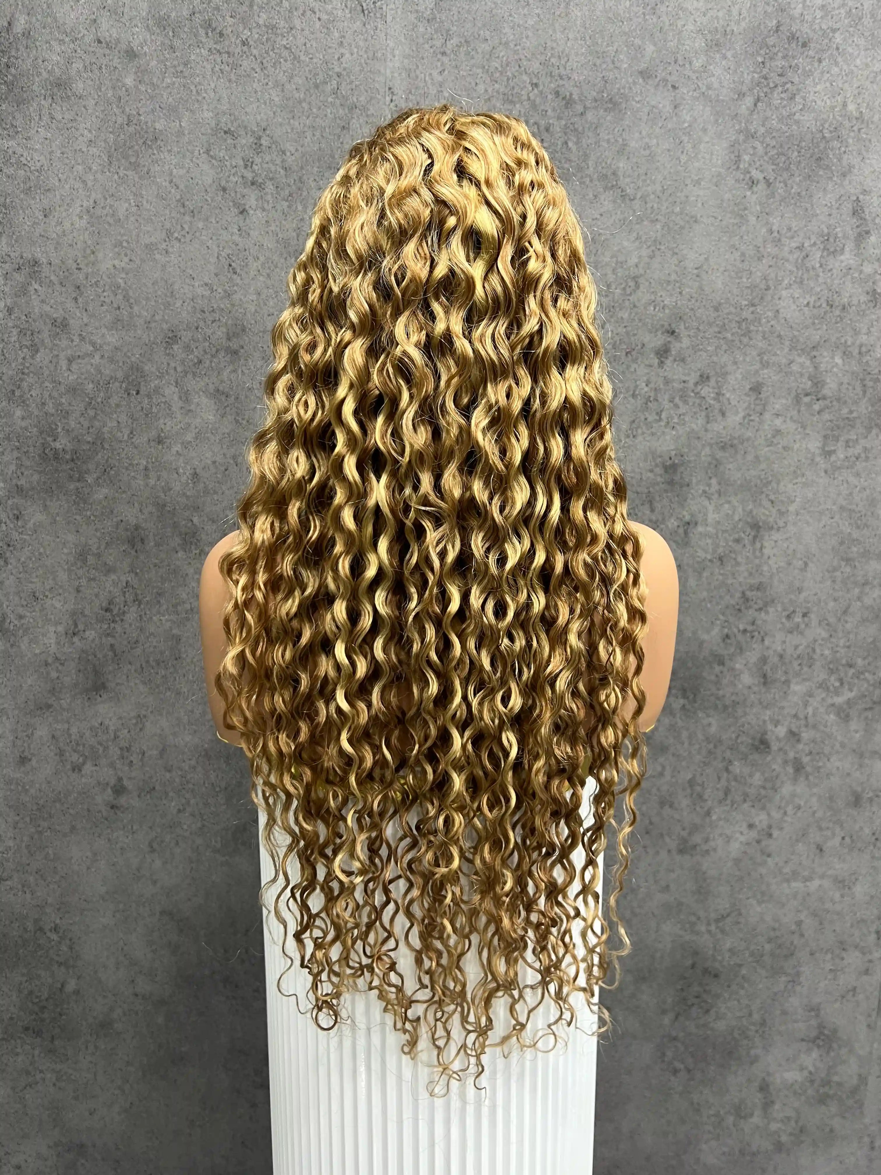 200% Blonde 8/613# Water Wave HD Lace Color Wig | 13x4,13x6 Frontal | 100% Human Hair | Boruihair