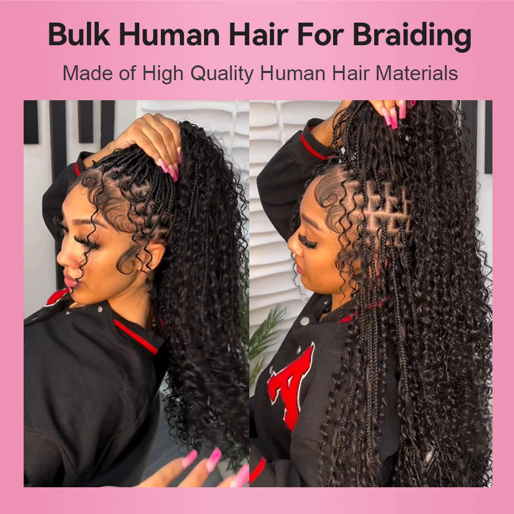 Best Human Hair For Boho Braids Deep Curly BORUIHAIR