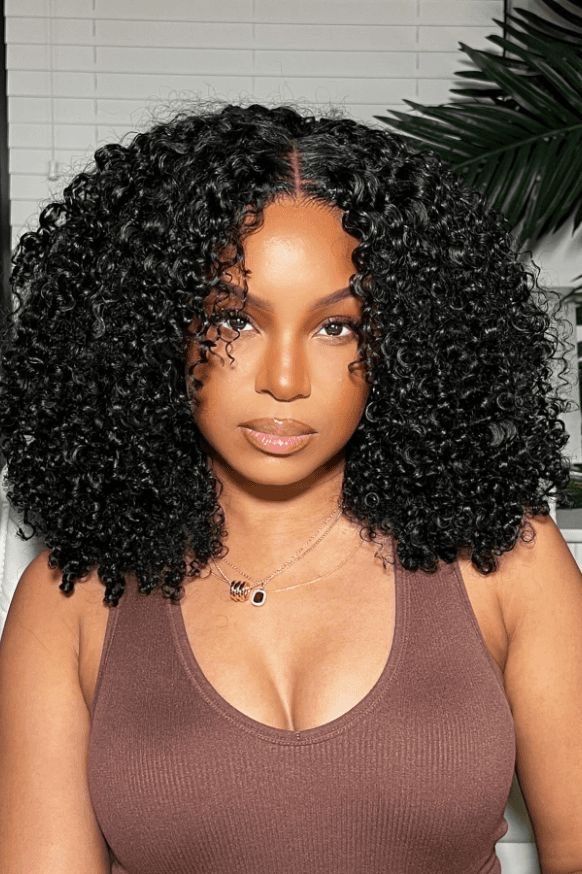 Kinky Curly | Virgin Hair | Wear & Go Half Wig | 3 In 1 Wig No Glue Half Wig | 100% Human Hair